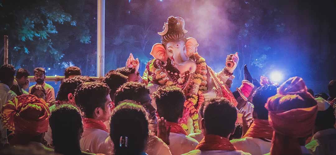 Ganpati Puja celebration in Maharashtra